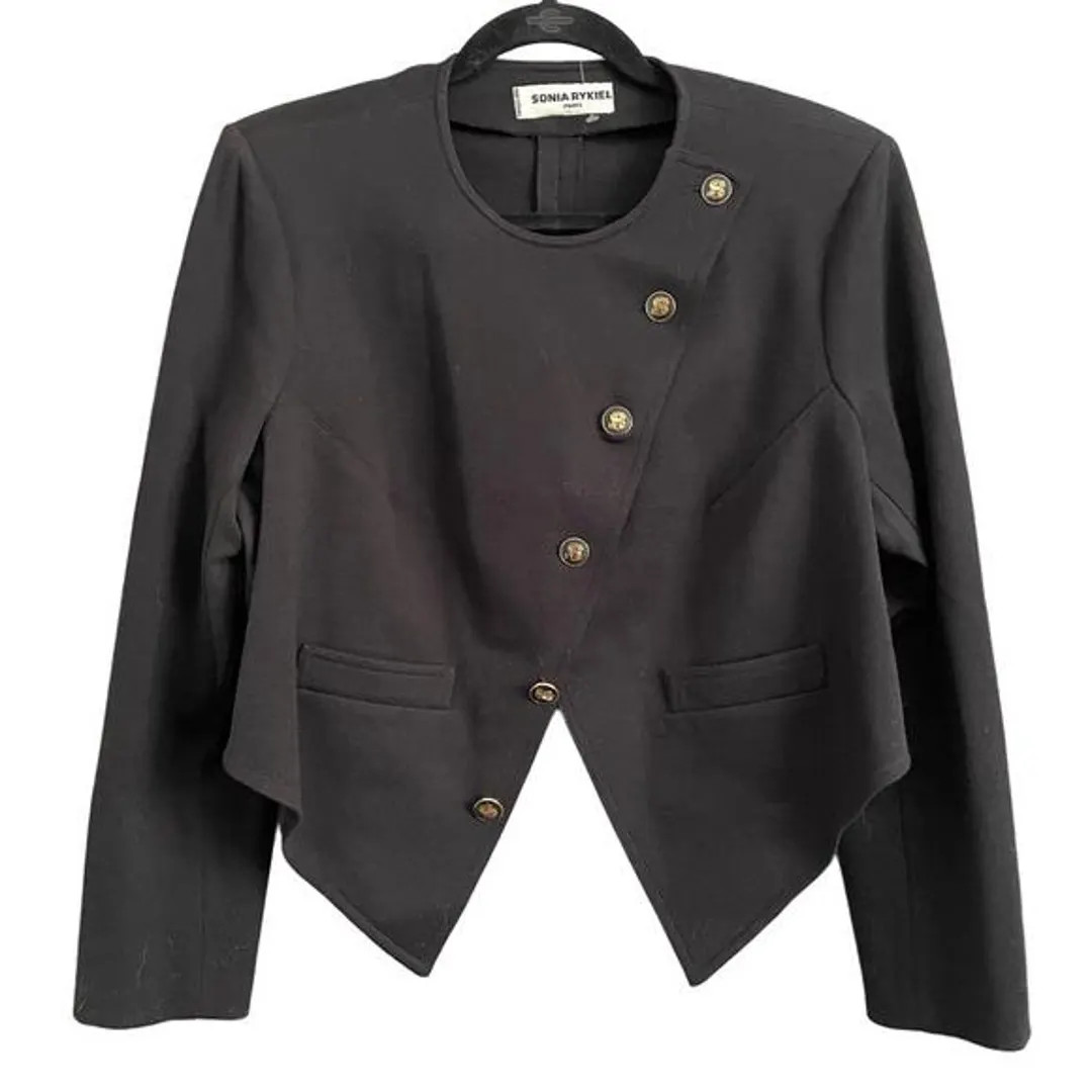 Vintage Sonia Rykiel Black Asymmetric Knit Blazer - Medium / Large - Etsy Canada | Etsy (US)