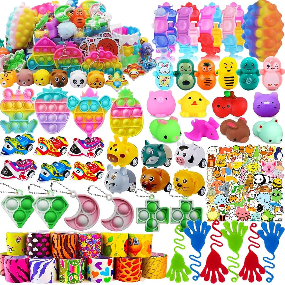 114 Pack Party Favors for Kids 3-5 4-8-12, Treasure Box Toys for Classroom Prizes, Pinata Filler, Goodie Bag Stuffers, Treasure Chest Carnival Prizes Bulk Toys | Amazon (US)