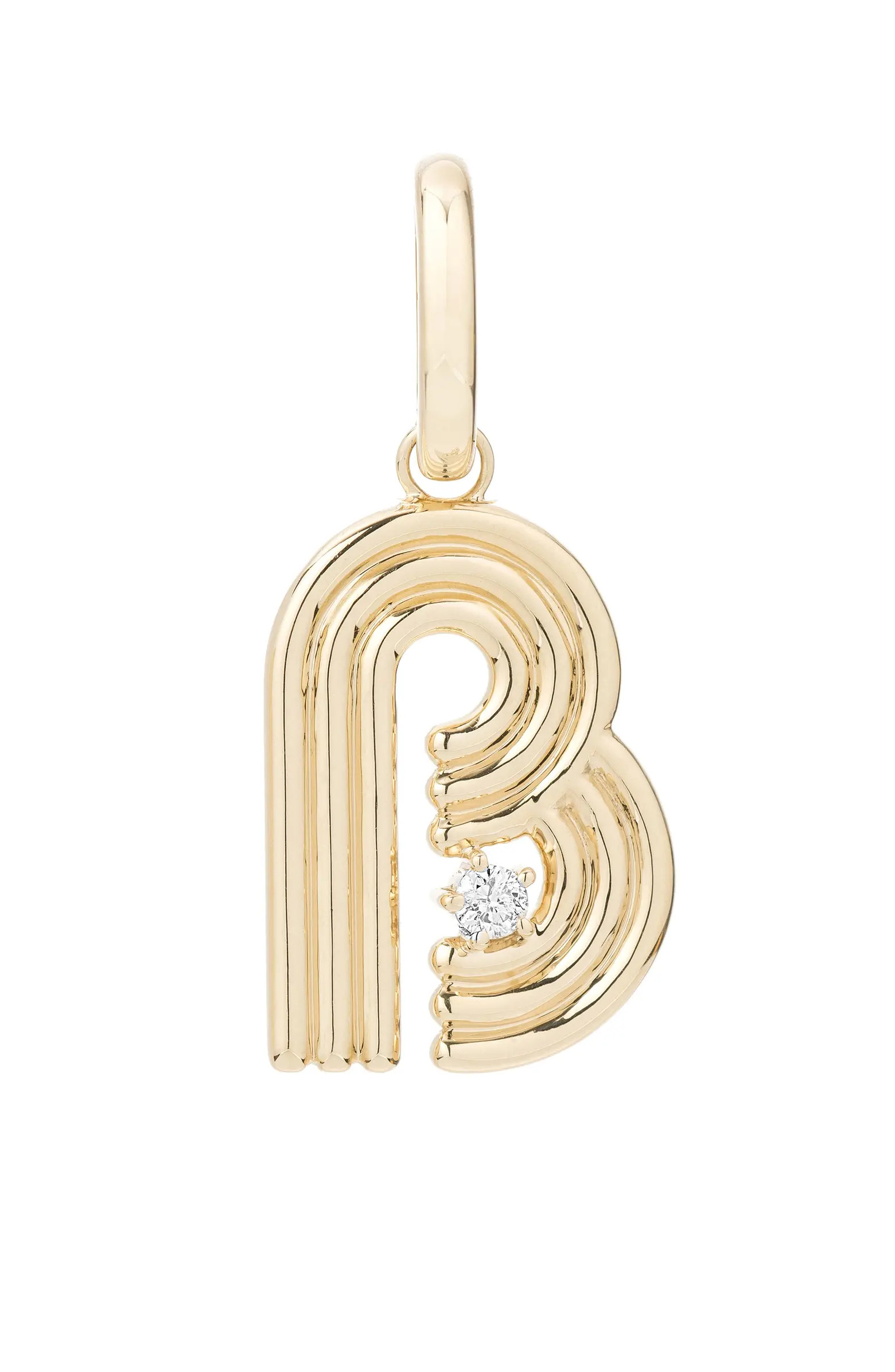 Adina Reyter Groovy Initial Diamond Pendant Charm | Nordstrom | Nordstrom