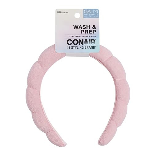 Conair Spa Makeup and Face Washing Headband - Bubble Design - Pink | Amazon (US)