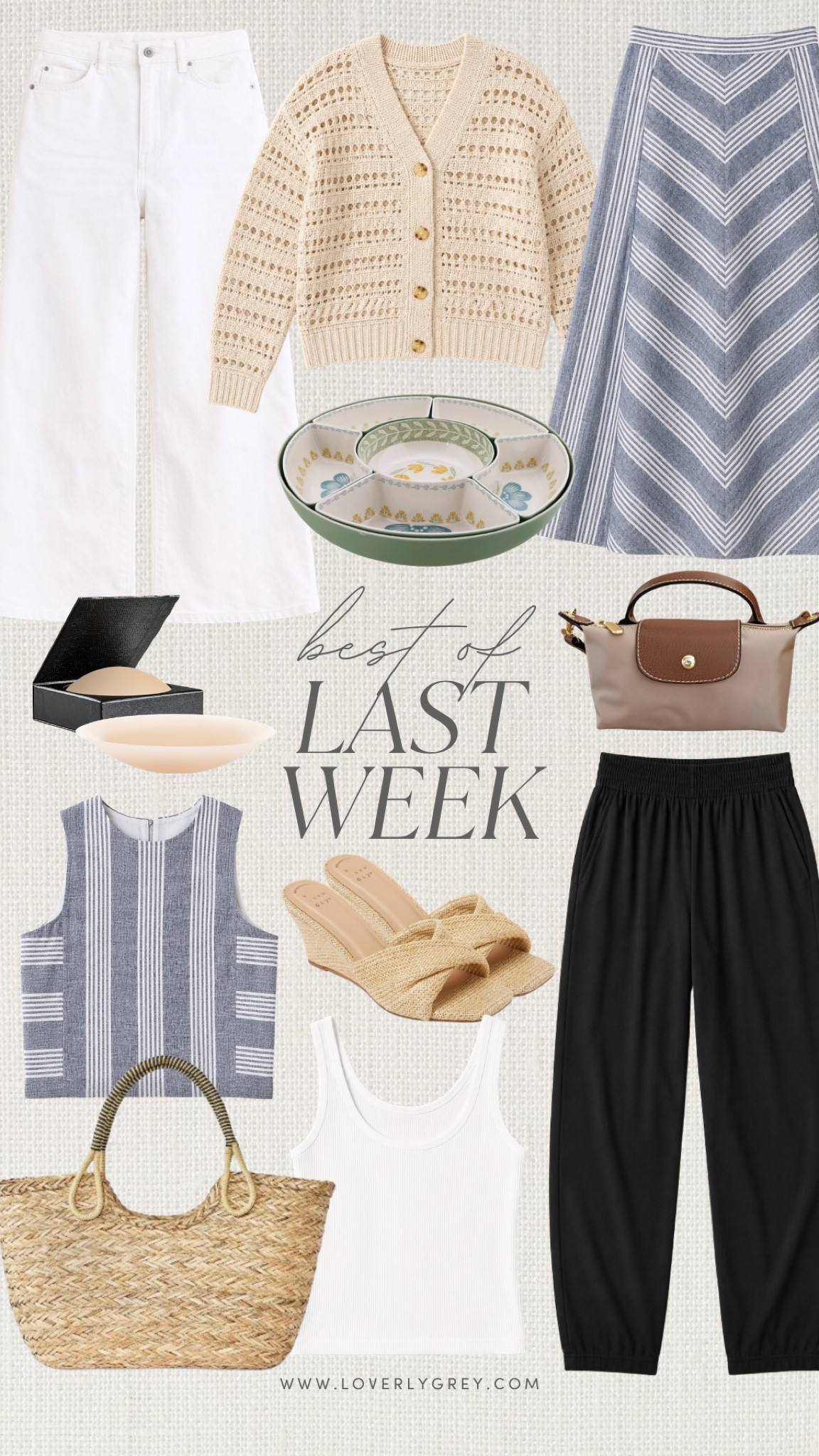 Sharing some of the top sellers from last week! Some really good basics & that matching set is SO good! 😍

Loverly Grey, home finds, matching set, Loft, barrel sweatpants, white jeans, summer cardigans, straw tote, wedges, white tank, nippies 

#LTKSeasonal