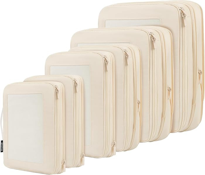 BAGAIL 4 Set/6 Set/8 Set Compression Packing Cubes Travel Accessories Expandable Packing Organize... | Amazon (US)