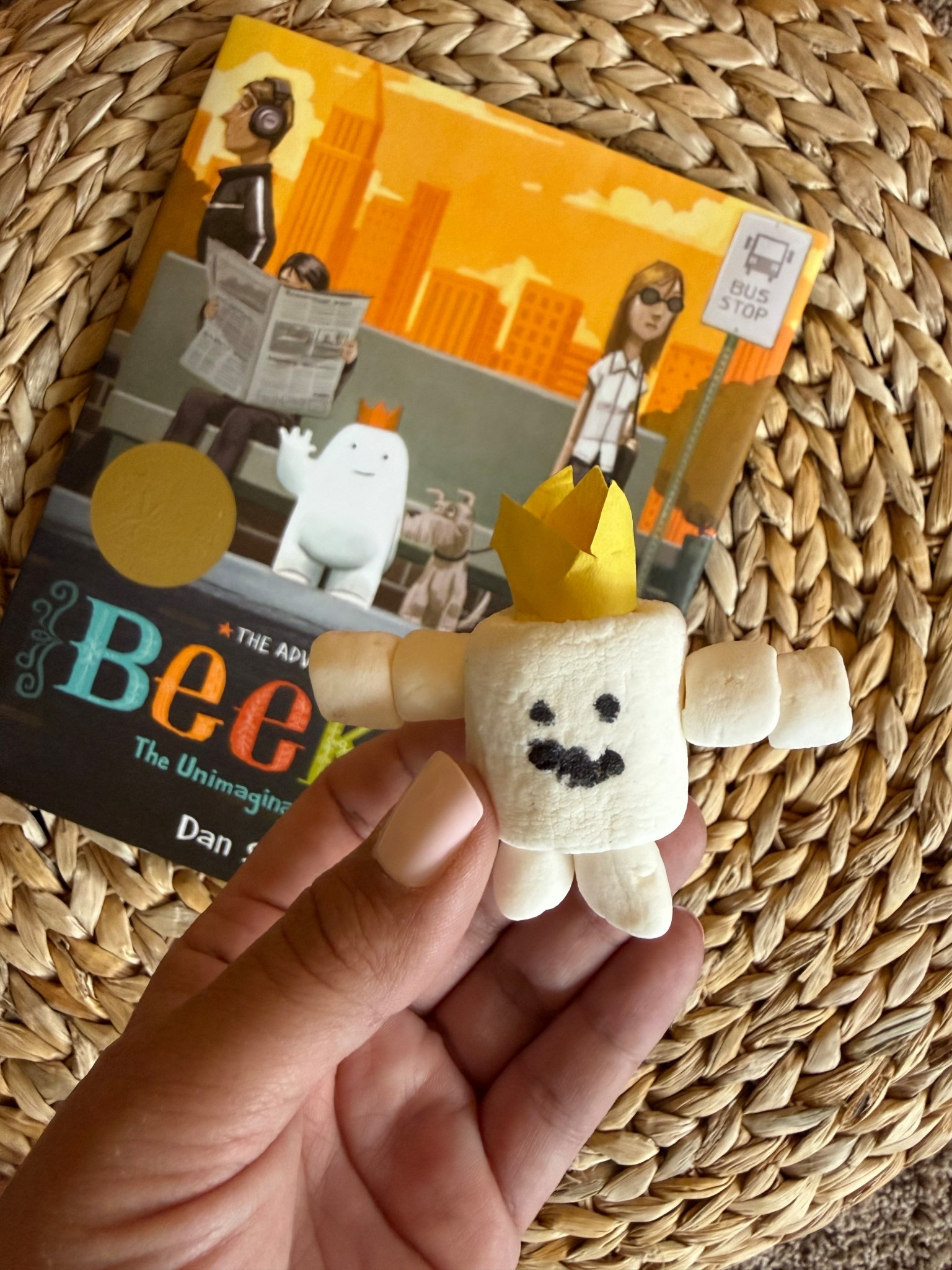 Reading Month classroom craft idea | Marshmallow Beekle craft | The Adventures of Beekle kids book activity
I was the mystery reader for my son’s 1st grade class and read The Adventures of Beekle, such a sweet children’s book about friendship. We made marshmallow Beekles to go with the story and the kids loved it.
This was the perfect quick and easy classroom craft for Reading Month and worked great for a mystery reader activity.
Supplies needed:
• large marshmallow
• 4 mini marshmallows
• 2 toothpicks
• construction paper square
• glue stick
• scissors
• black Sharpie marker for the face
The kids got creative with Beekle’s crowns and faces and it was so fun to see their personalities come out. Best part — 24 first graders made them in under 10 minutes.
Such a fun idea for Reading Month activities, mystery reader classroom ideas, elementary classroom crafts, and kids book activities.



#LTKmomlife #LTKfoodie #LTKKids