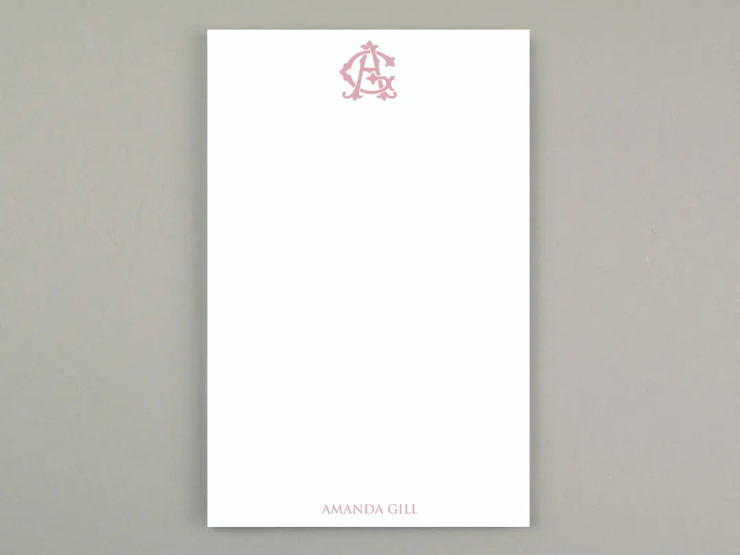 Personalized Notepad, Monogrammed Pad of Paper, Customized Writing Pad, Stationery Gift - Etsy | Etsy (US)