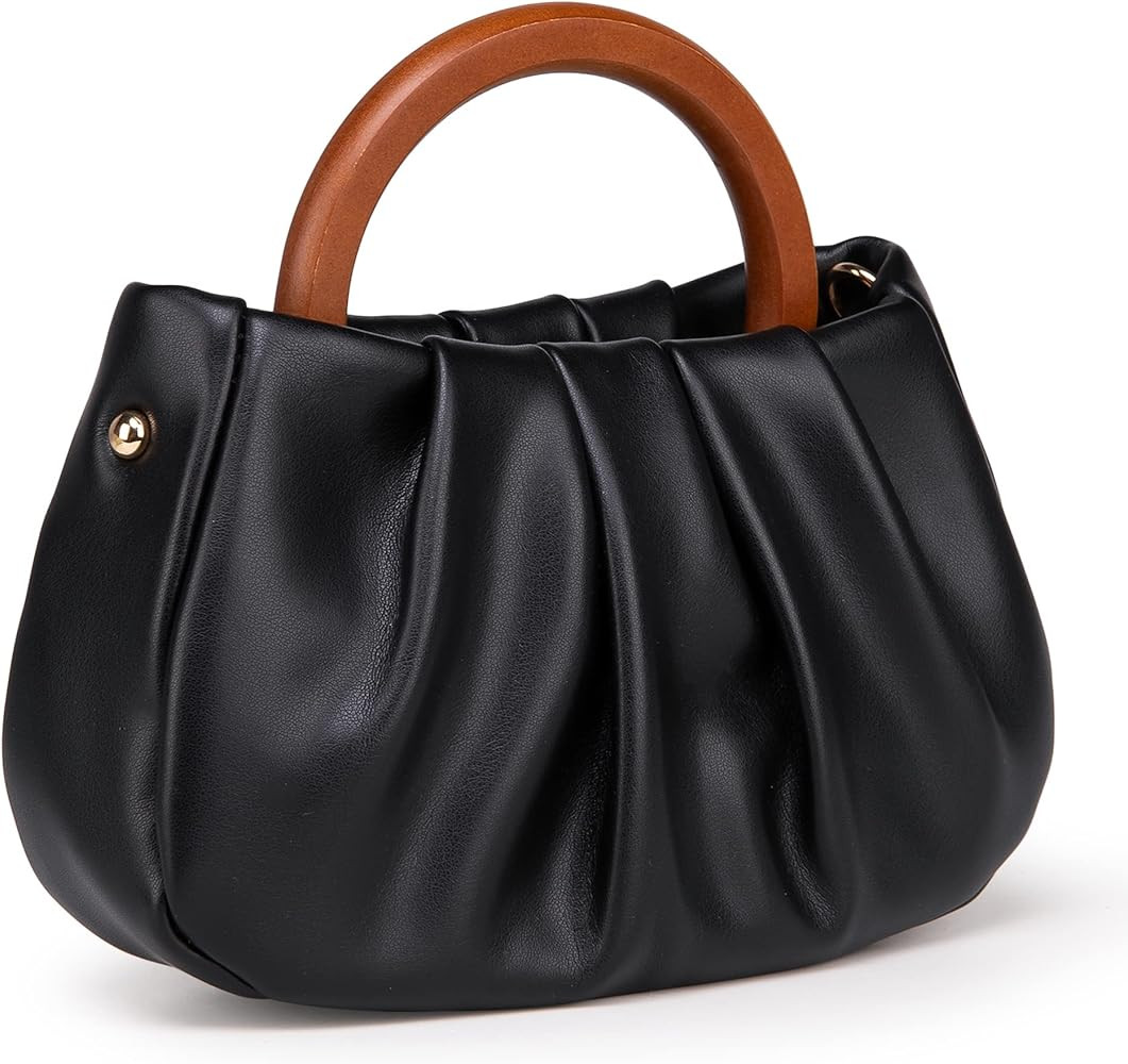 Milan Chiva Cloud Pouch Bag Ruched Handbag Dumpling Clutch Purses Small Crossbody with Removable ... | Amazon (US)