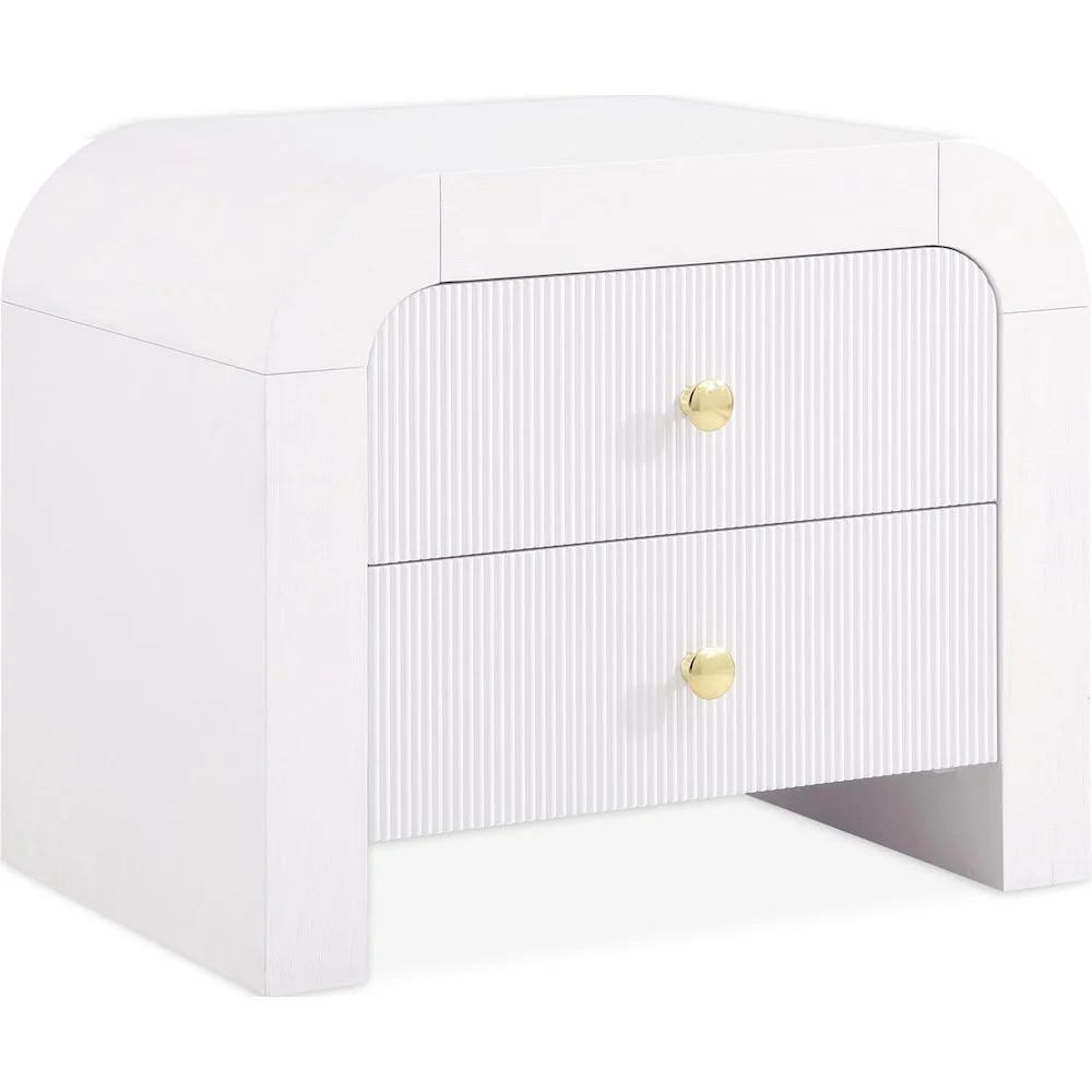Meridian Furniture Artisto White Night Stand | Walmart (US)