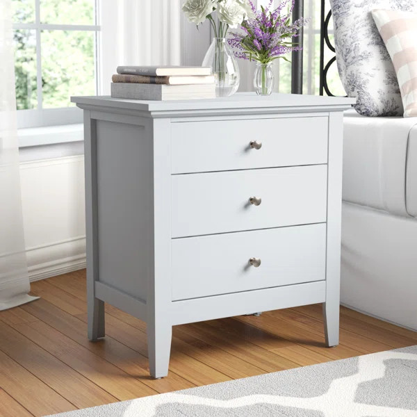Sonja 3 - Drawer Nightstand: black | Wayfair North America