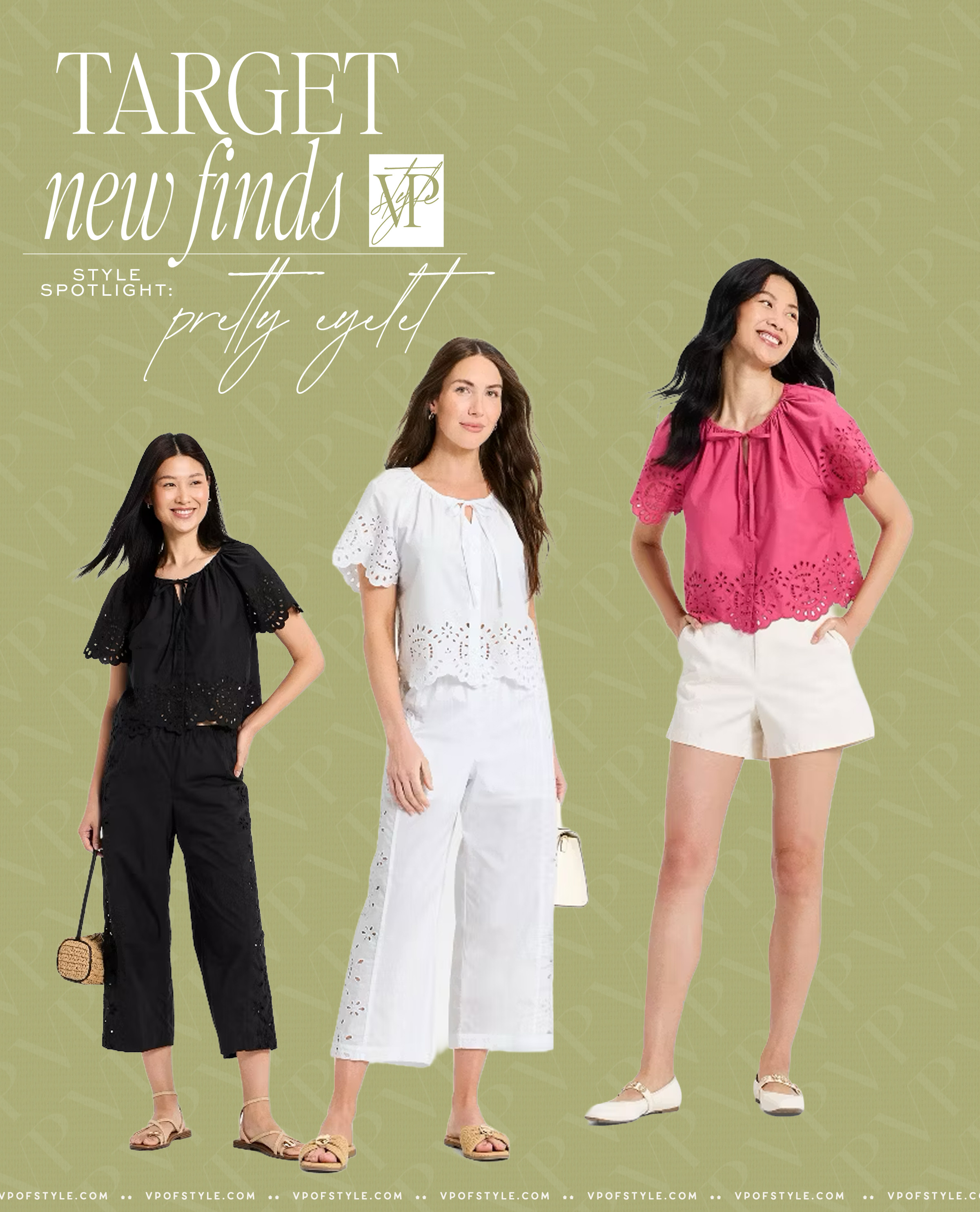 pretty eyelet tops and pant sets from target  

 #LTKgrwm #LTKootd #LTKOver40