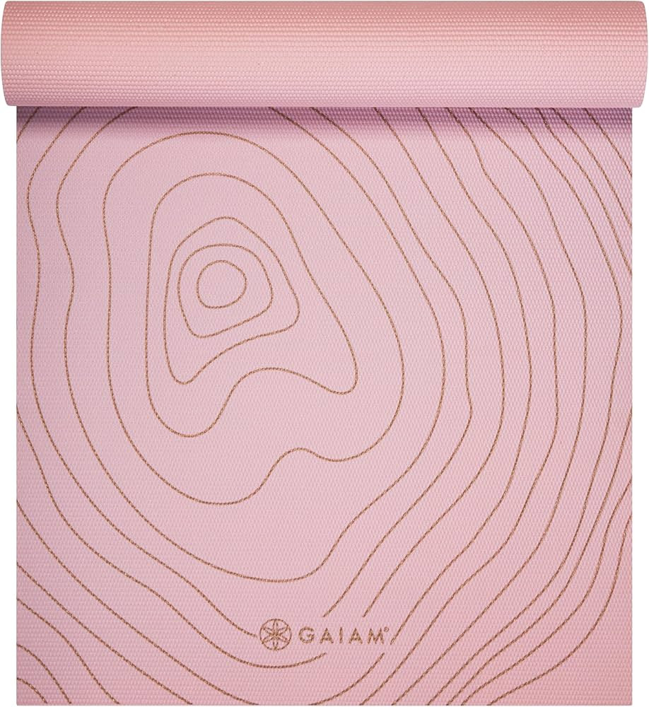 Gaiam Yoga Mat - Premium 6mm Print Extra Thick Non Slip Exercise & Fitness Mat for All Types of Y... | Amazon (US)