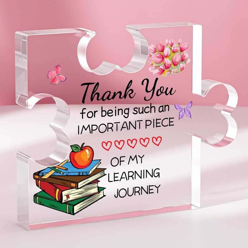 Funnli Teacher Appreciation Gifts, Teacher Gifts Acrylic Plaque, Thank You Graduation Valentines ... | Amazon (US)