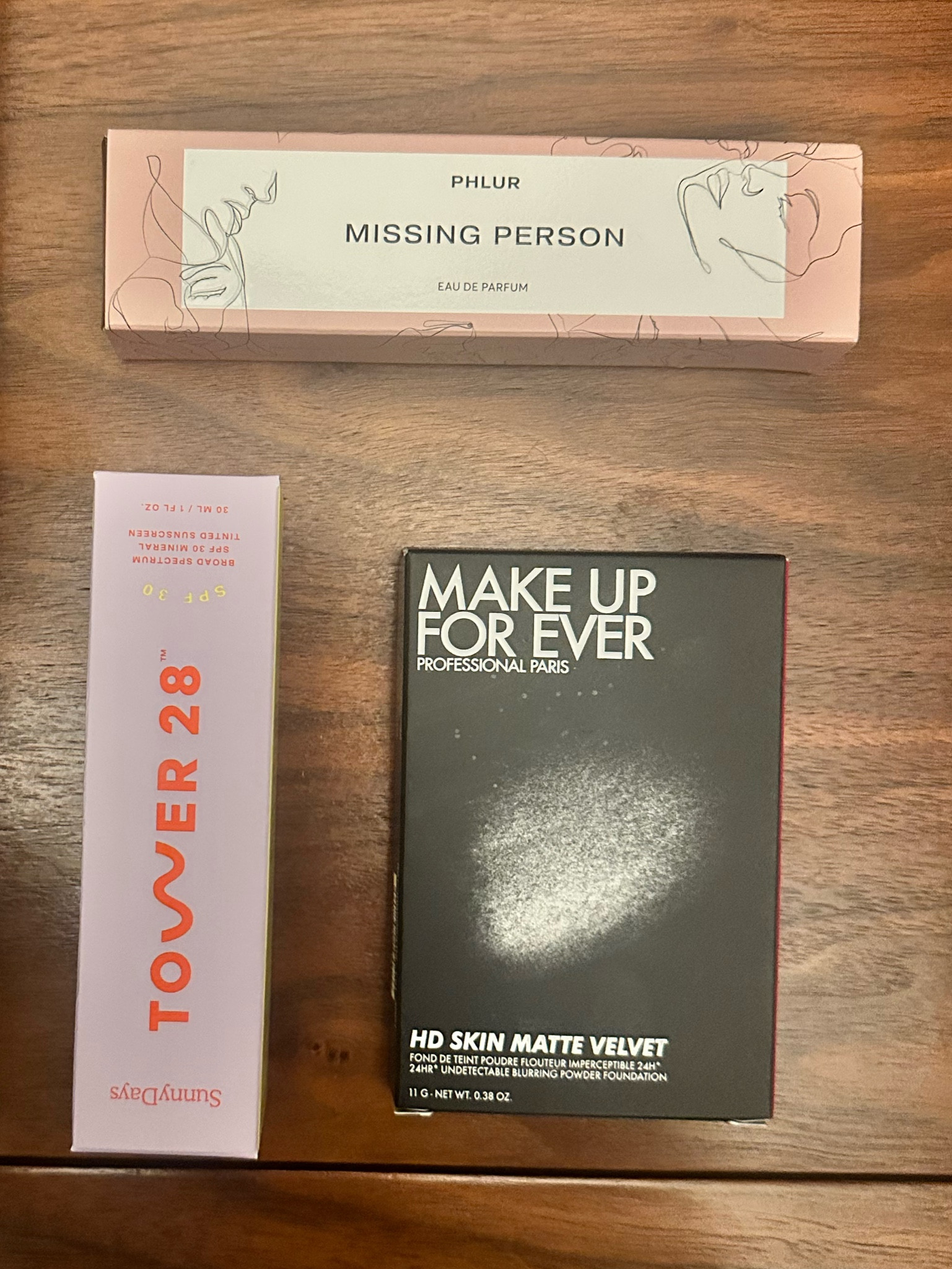 Scooped up these three items at the Sephora sale. 

Tower 28: shade 20 Mulholland
Makeup Forever: 1R12
Phlur perfume: Missing Person 