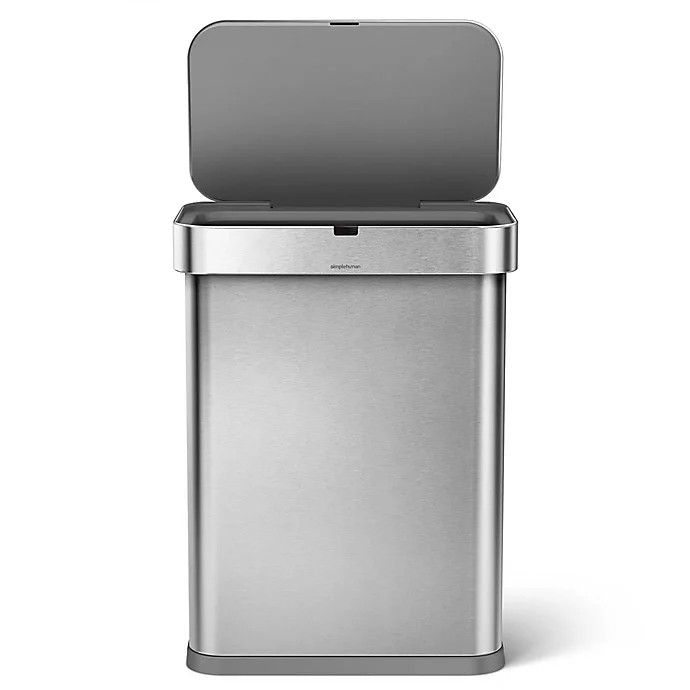 simplehuman® 58-Liter Rectangle Sensor Can with Motion & Voice Activation | Bed Bath & Beyond