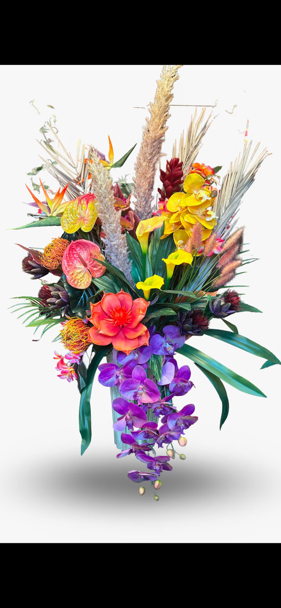 Tropical Floral Arrangement - Home Decor - Floor Vase - Presentation Floral Arrangement - Tropica... | Etsy (US)