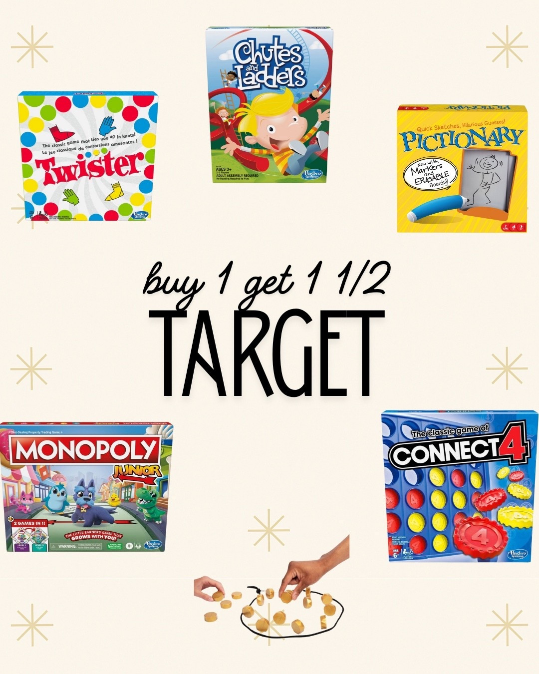 Kids’ board games are BUY 1 GET 1 50% OFF at Target!
Perfect for Christmas gifts, stocking stuffers, family game night, toddler games, preschool games, and classroom rewards.
Rounding up the best classics + new favorites!

#TargetSale #TargetDeals #KidsBoardGames #BoardGamesForKids #GiftGuideKids #HolidayGiftGuide #LTKHoliday #LTKKids #LTKSaleAlert #AffordableGifts #StockingStuffers #FamilyGameNight #TargetFinds #PlayroomFavorites #ToddlerGifts #PreschoolGifts #BuyOneGetOne #BOGO #MomLife

#LTKGiftGuide #LTKCyberWeek #LTKKids