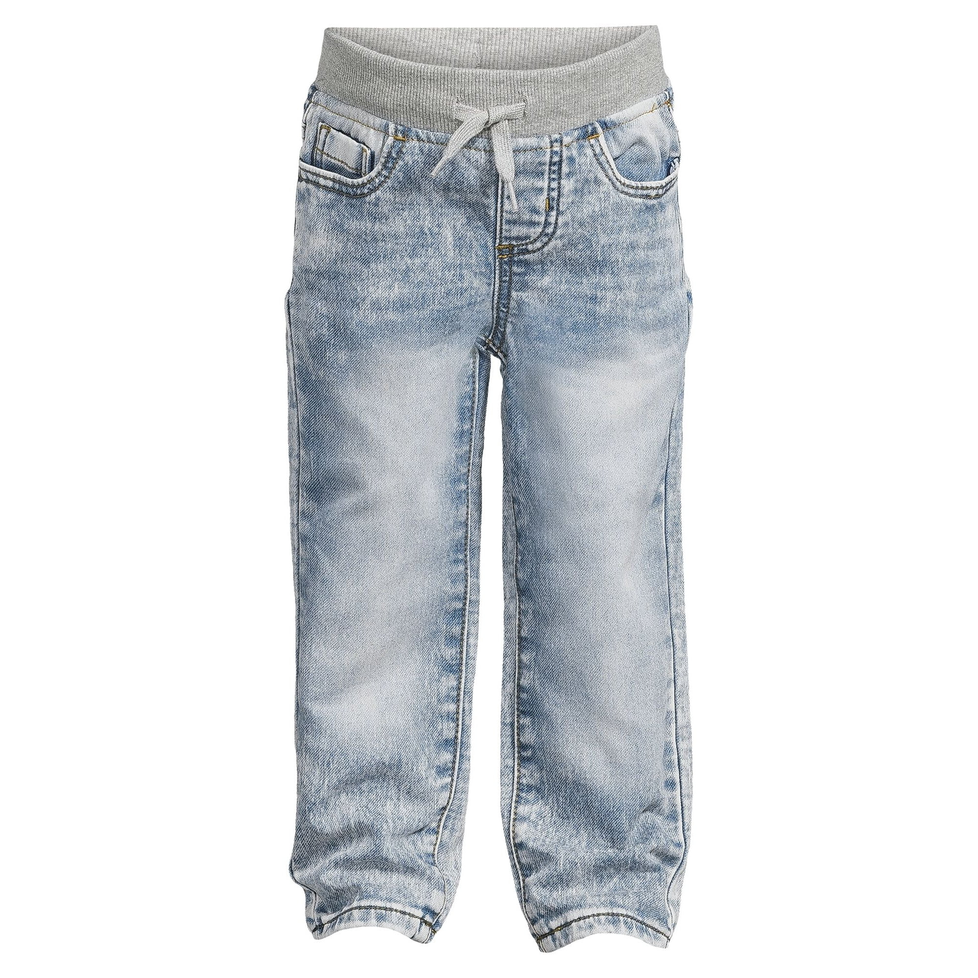 Wonder Nation Toddler Boys Knit Denim Jeans, Sizes 12M-5T | Walmart (US)