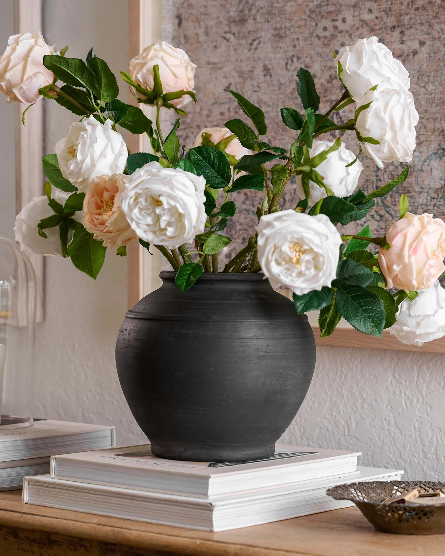 Rustic Black Hand-Made Vase | Magnolia