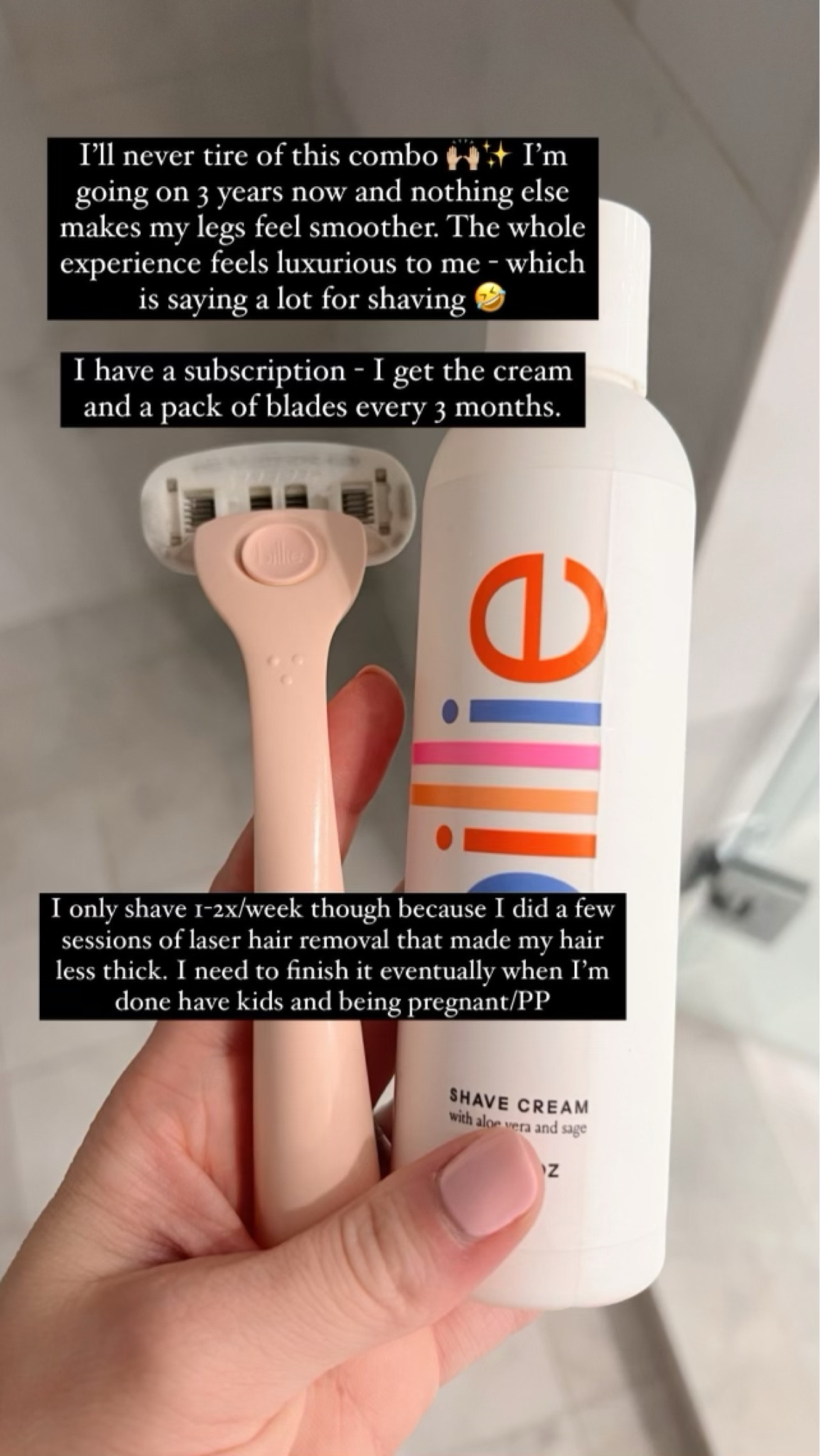 My favorite shave combo from Billie