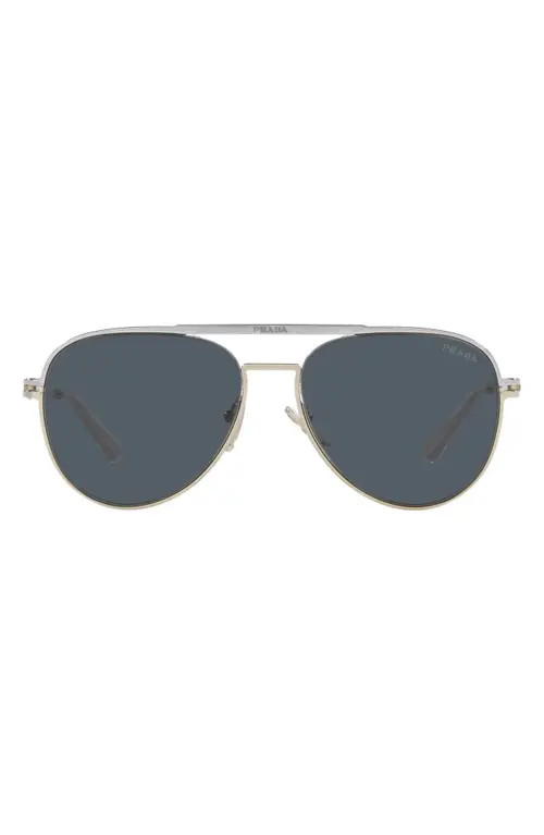 Prada 49mm Small Aviator Sunglasses in Dark Grey at Nordstrom | Nordstrom