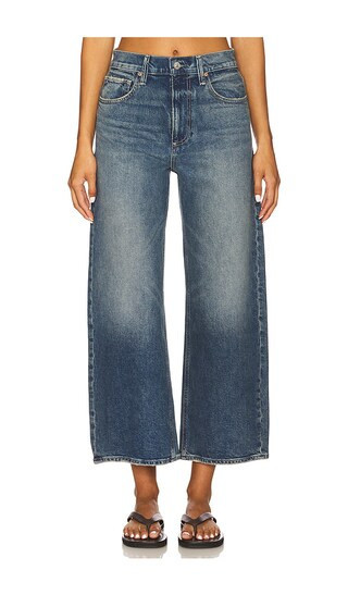 PAIGE Arellia Ankle Barrel Leg Jeans in Blue. - size 29 | Revolve Clothing (Global)