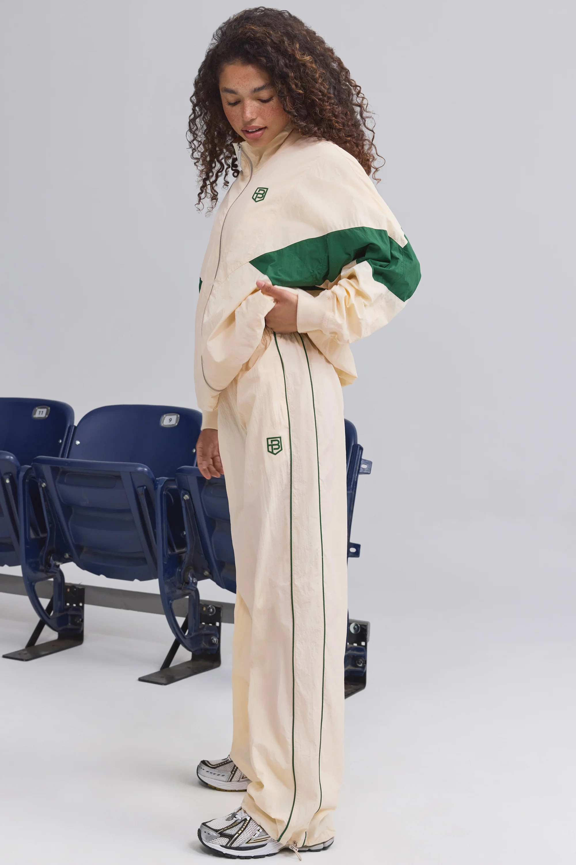 Wide-Leg Track Pants in Marble | Oh Polly