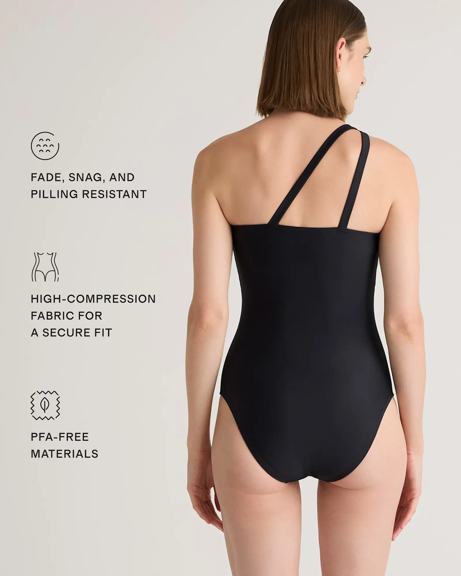 Italian One Shoulder One-Piece Swimsuit | Quince