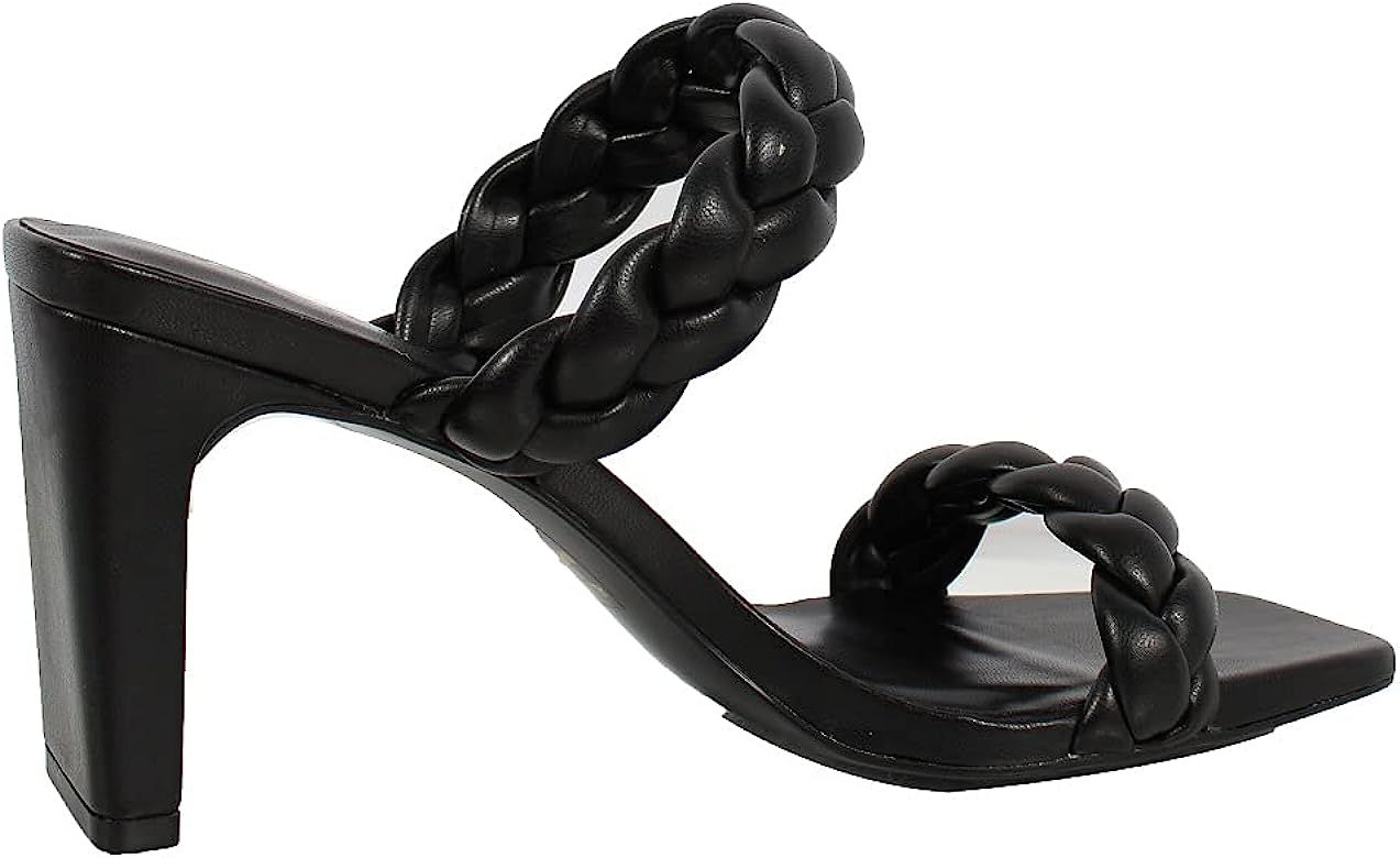 Soda Women's Braided Open Toe Double Strap Heels | Amazon (US)