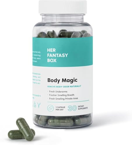 Her Fantasy Box | Body Magic | Chlorophyll Capsules - 30 Vegan Capsules for Detox, Digestion, Gut Health, Skin Support, and Oily Skin - Natural Energy Booster | Amazon (US)