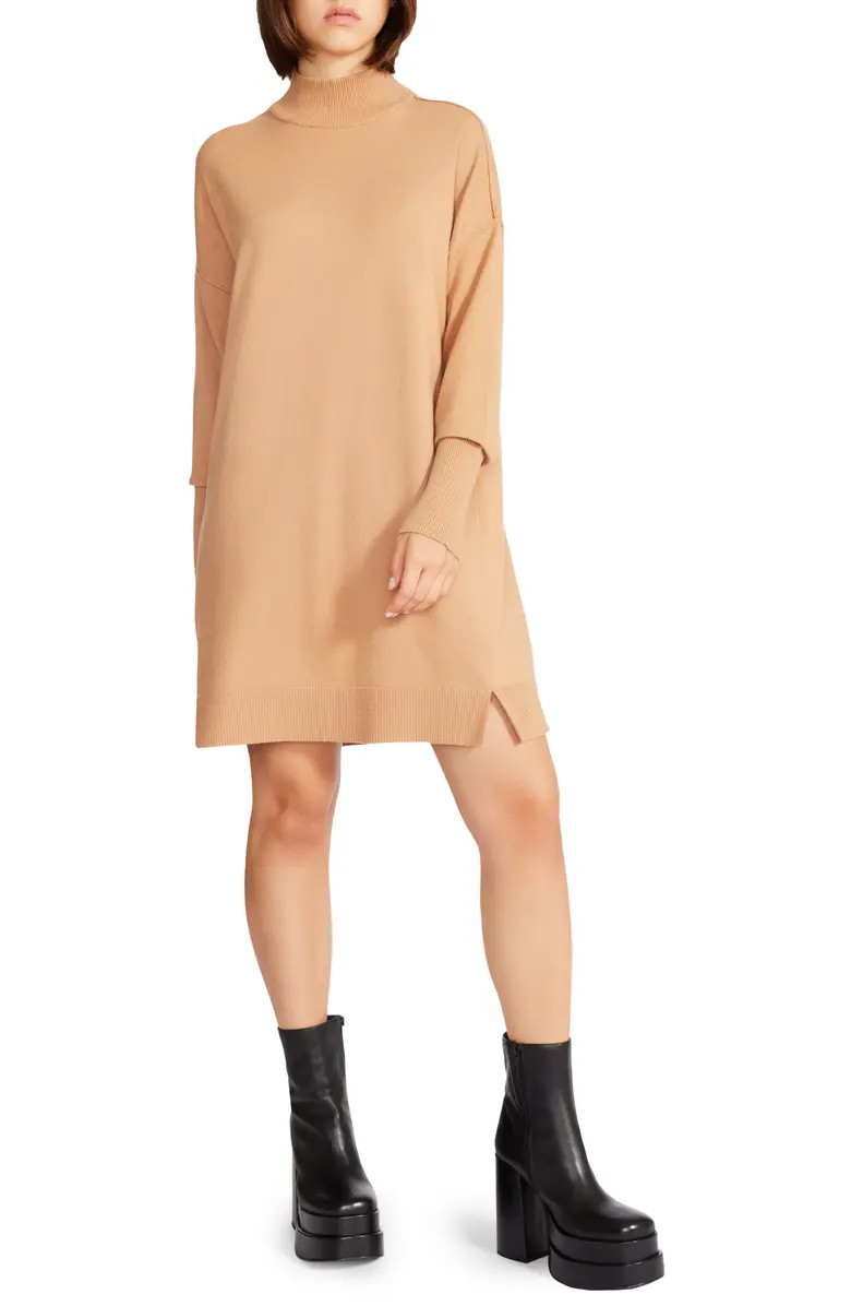 Steve Madden Rosie Mock Neck Long Sleeve Sweater Dress | Nordstrom | Nordstrom