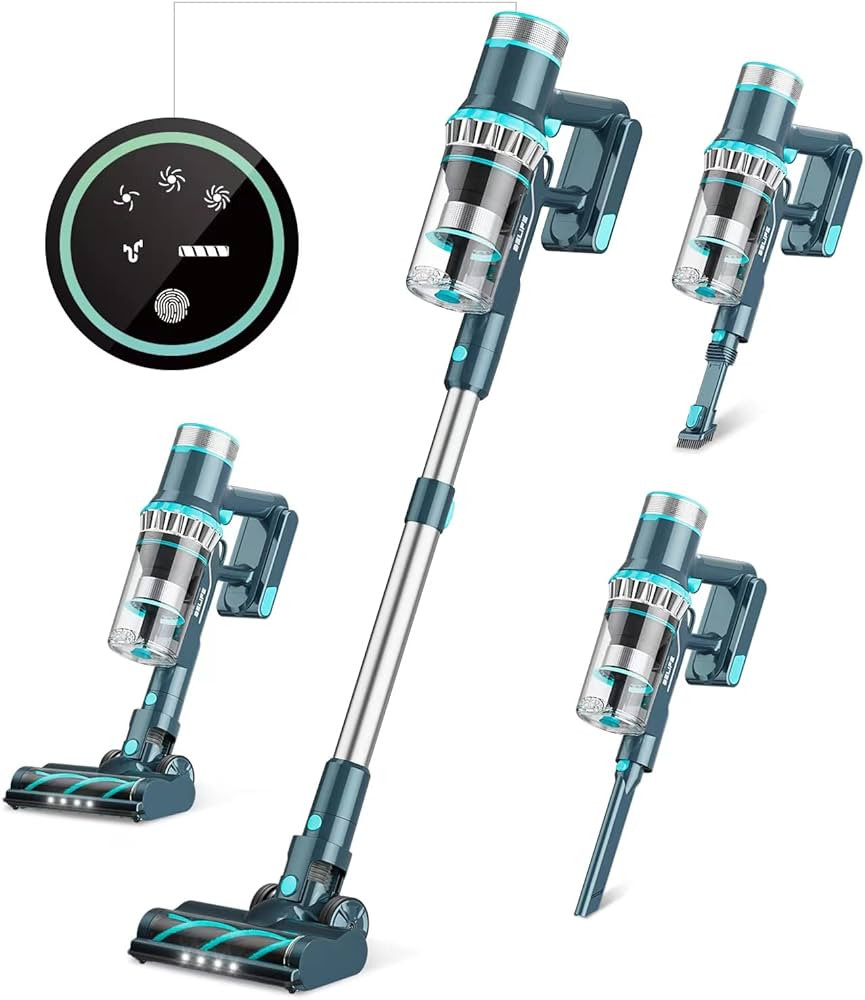 Amazon.com - Belife BVC12 Cordless Vacuum Cleaners for Home, Stick Vacuum for Pet Hair Hardwood F... | Amazon (US)