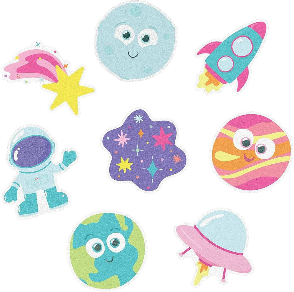 Glo Pals Galaxy Grips Textured Non-Slip Bathtub Stickers, 8 Extra Large Fun Kids Anti Slip Bath D... | Amazon (US)