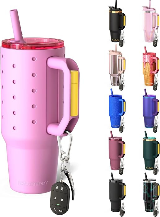 40 oz Thicc Buddy Tumbler with Silicone Sleeve – Customizable with Budz Charms, Insulated Stain... | Amazon (US)