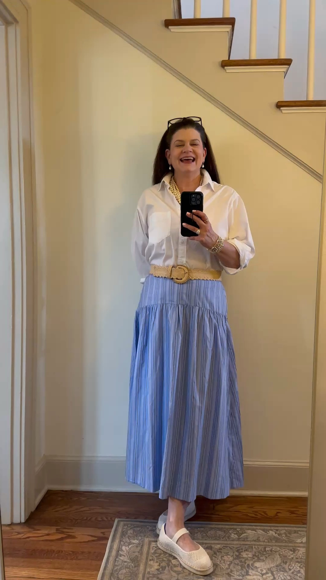 Loving this lightweight skirt from Target that looks so much more expensive than its price tag! It will be great to dress up and down all spring and summer long. I am wearing a medium so I would say it is TTS!

#LTKWorkwear #LTKMidsize #LTKSeasonal