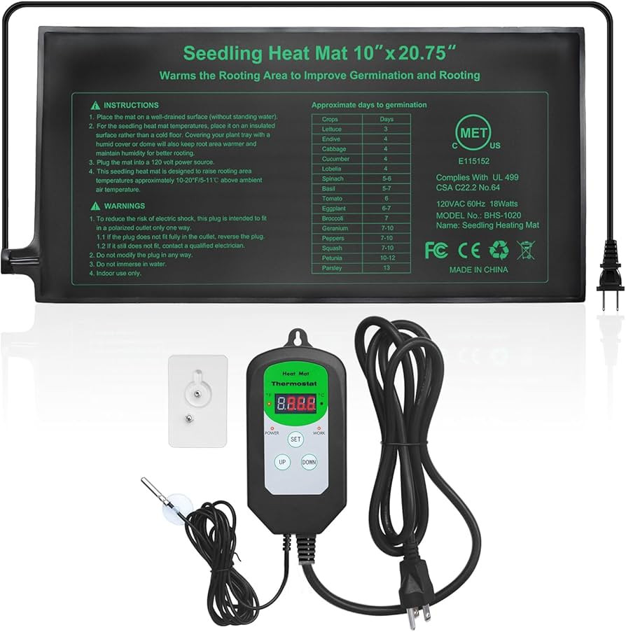 HYDGOOHO Seedling Heat Mat+ Thermostat Assembled,Dual Certified by MET and UL Plant Heating Mat P... | Amazon (CA)