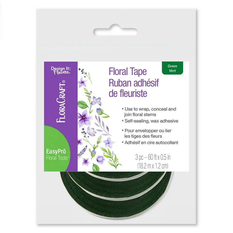 FloraCraft Design It Green Floral Tape Pack, 3 Count - Walmart.com | Walmart (US)