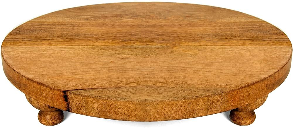 Heritage Lace Artisan Wood 16" Footed Charcuterie Board, Natural, 40 (FH-042) | Amazon (US)