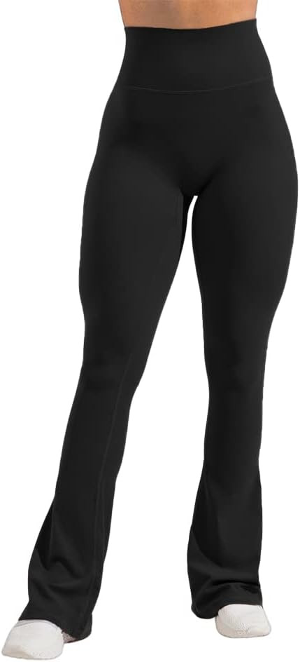 Womens High Waist Flare Yoga Leggings Scrunch Butt Lifting Bell Bottoms Bootcut Workout Pants wit... | Amazon (US)