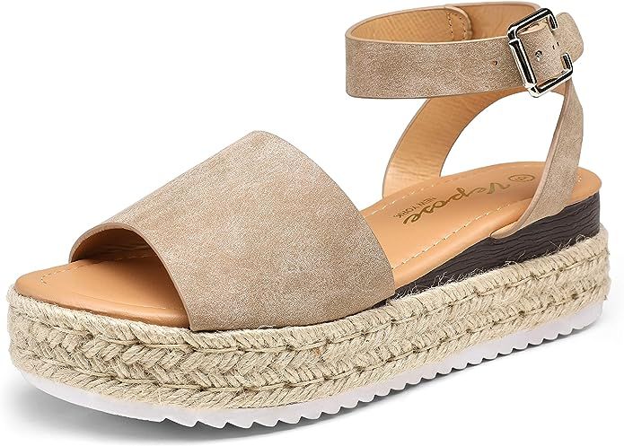 VEPOSE Women's 00A Espadrilles Sandals Classic Summer Platform Sandal for Women | Amazon (US)