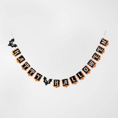 Happy Halloween Paper Banner Garland Black/Orange - Hyde & EEK! Boutique™ | Target