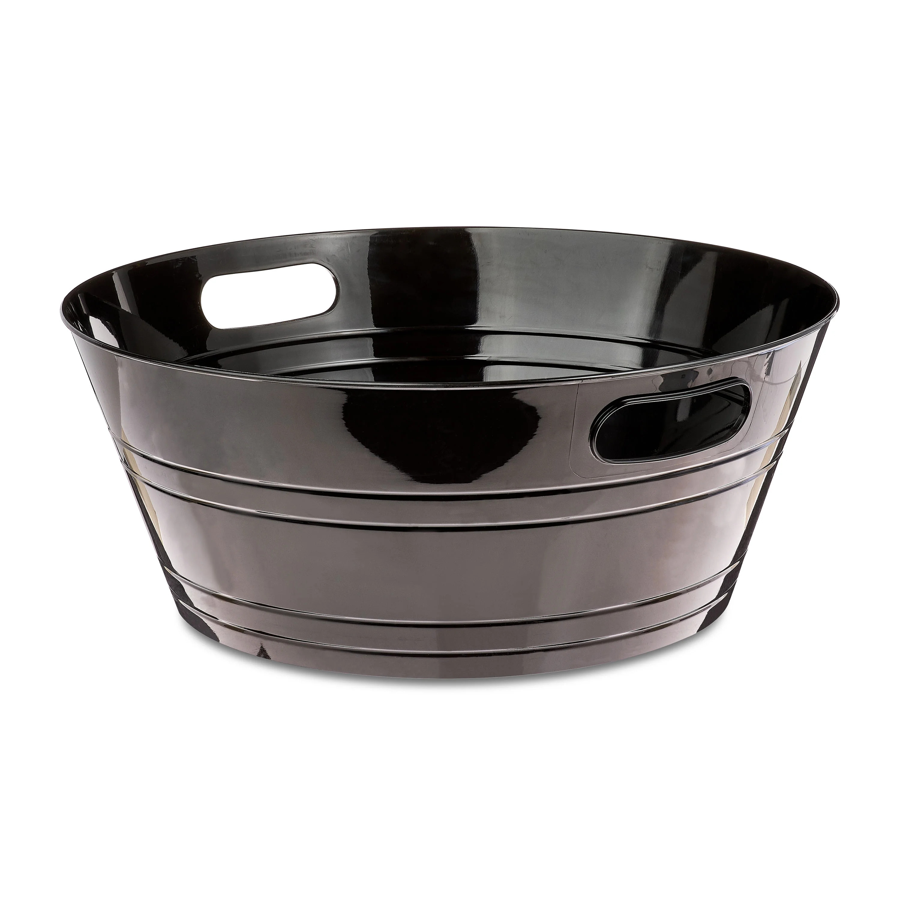 Black Plastic Party Tub with Handles, 17.6", by Way To Celebrate | Walmart (US)