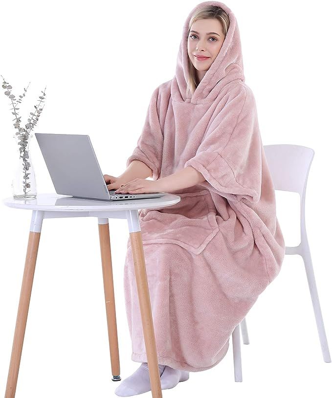 Waitu Wearable Blanket Sweatshirt for Working and Cooking, Super Warm and Cozy Big Blanket Hoodie... | Amazon (US)