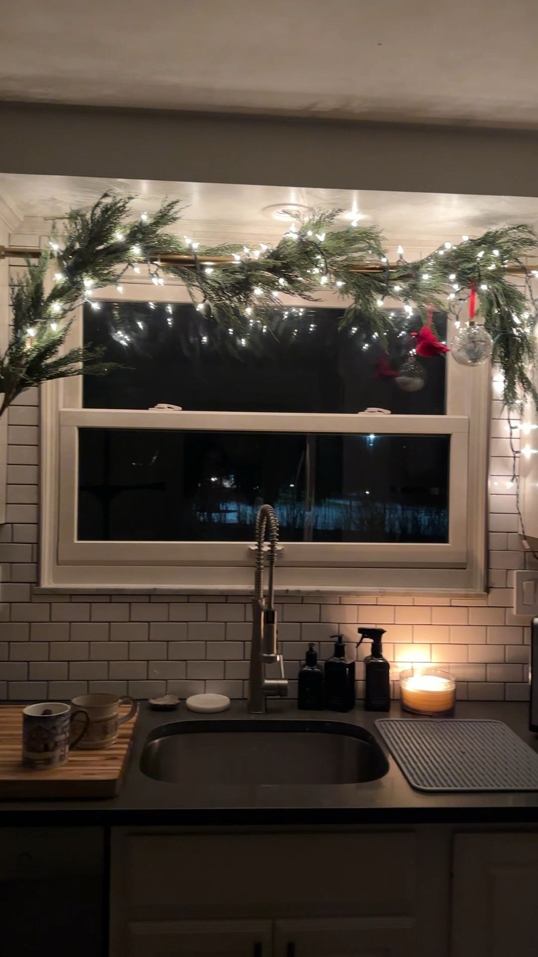 can I keep this up year round?? 🎄🎄linking everything I used for the viral tension rod garland trend (plus a few kitchen faves you see in the vid)

#LTKHoliday #LTKSeasonal #LTKVideo