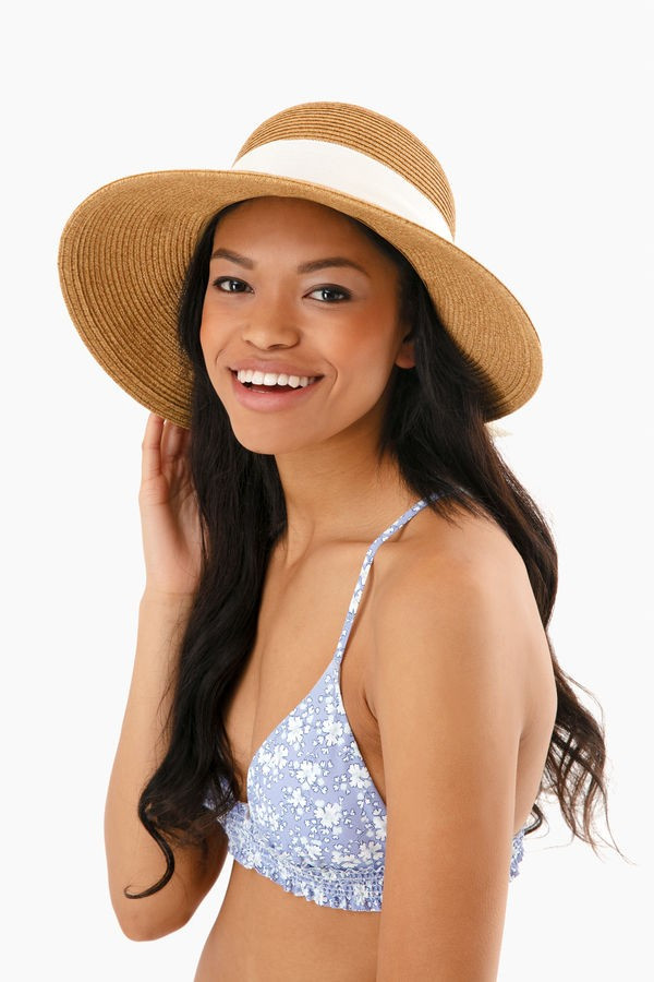 Exclusive Cream Packable Wide Bow Sunhat | Tuckernuck (US)