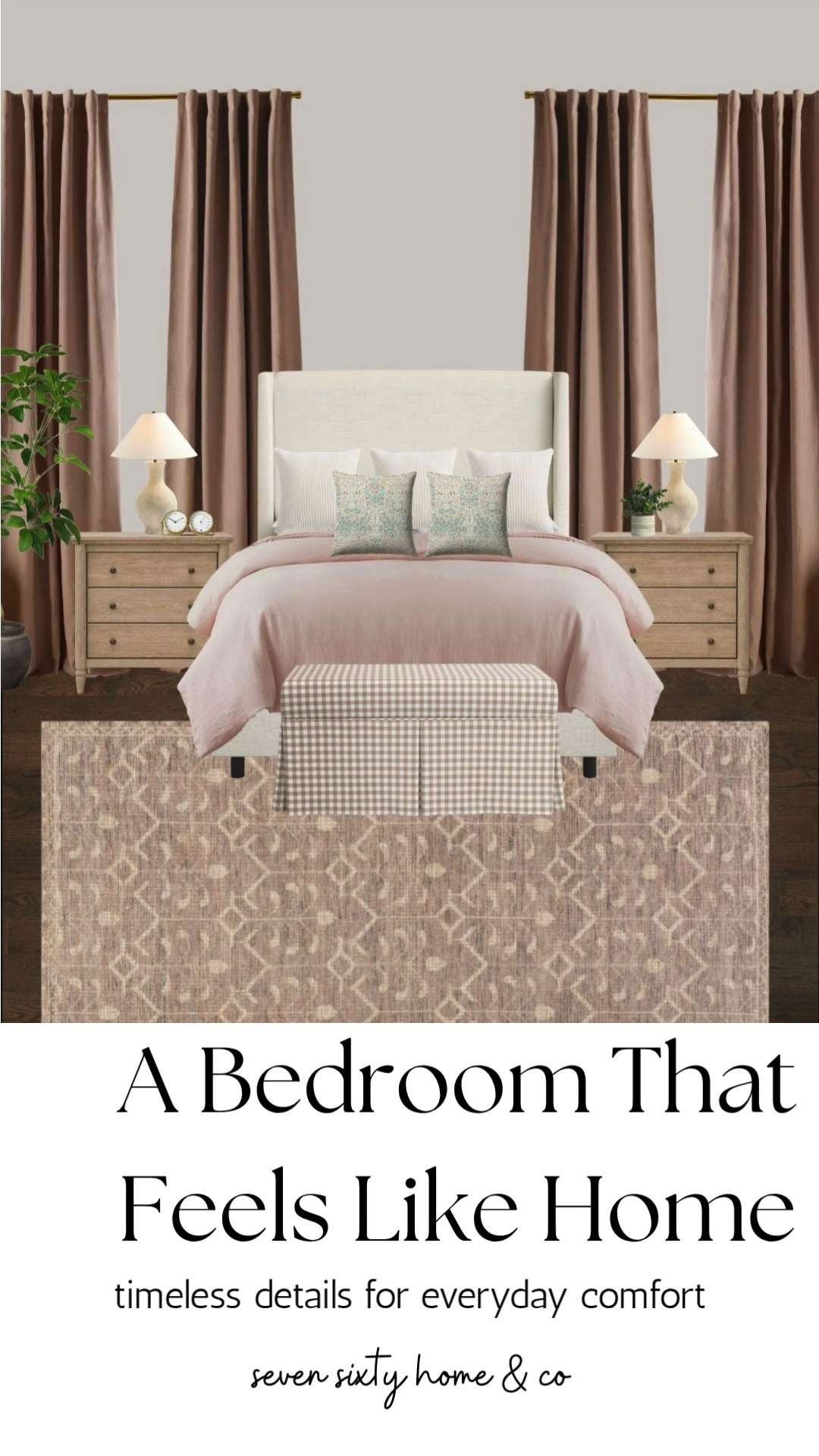 Creating a bedroom you'll love starts with timeless foundation pieces. This warm neutral bedroom combines layered textures, soft blush tones, classic furniture, and practical storage to create a space that feels calm, collected, and designed to last.

Shop every piece from this complete bedroom design in LTK. 

 #LTKHome