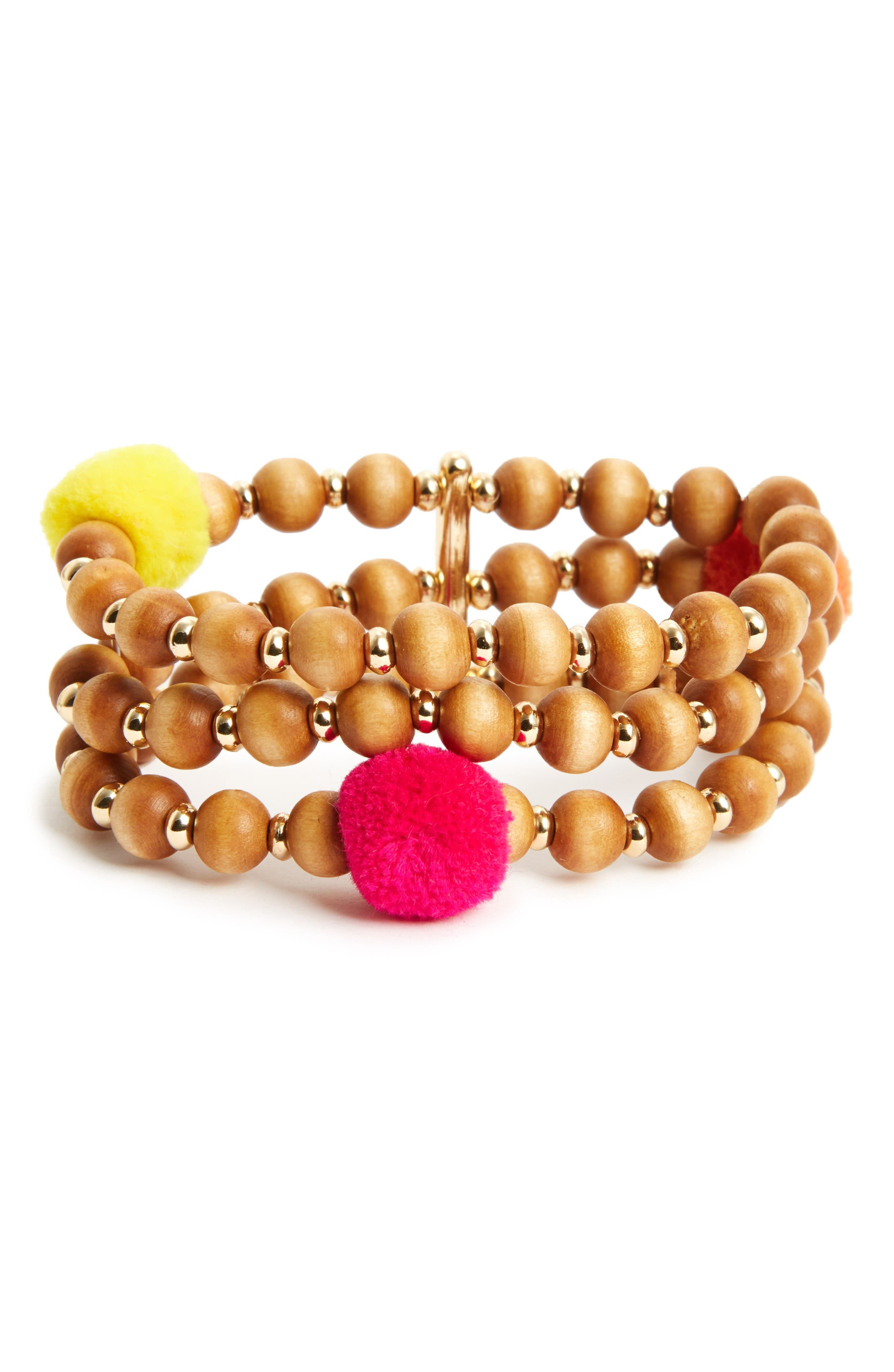 Grenada Pompom Stretch Bracelet | Nordstrom