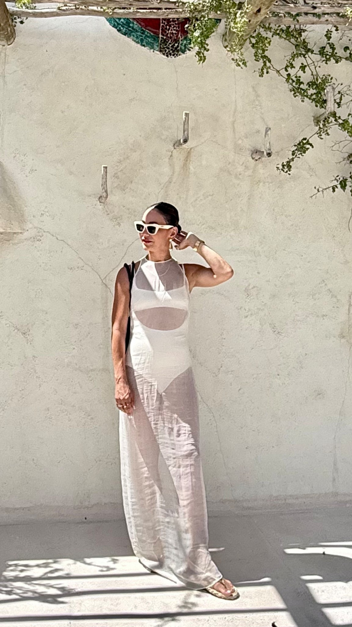 Used the white dress as a sheer coverup! 