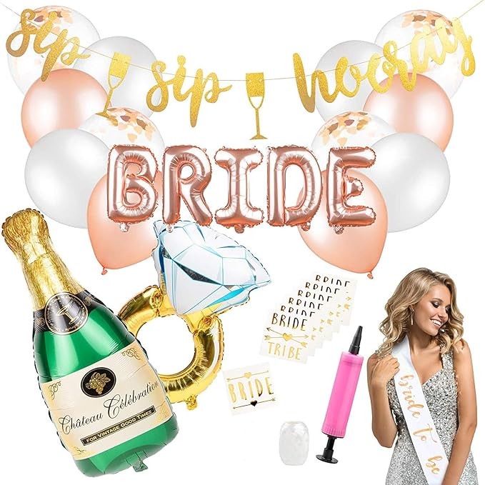 Bachelorette Party Decorations - Bridal Shower Decor & Bachelorette Decorations Kit Supplies - Br... | Amazon (US)