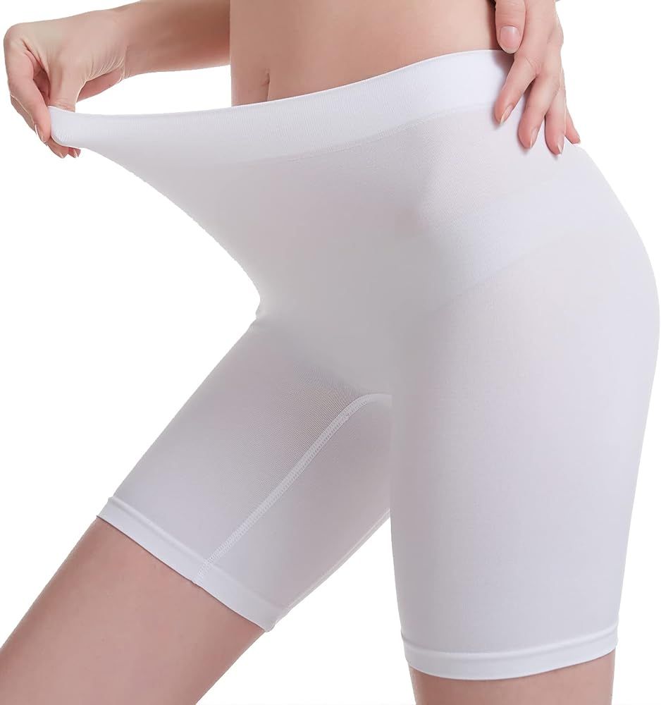 MELERIO Women's Slip Shorts, Comfortable Boyshorts Panties, Anti-chafing Spandex Shorts for Under Dr | Amazon (US)
