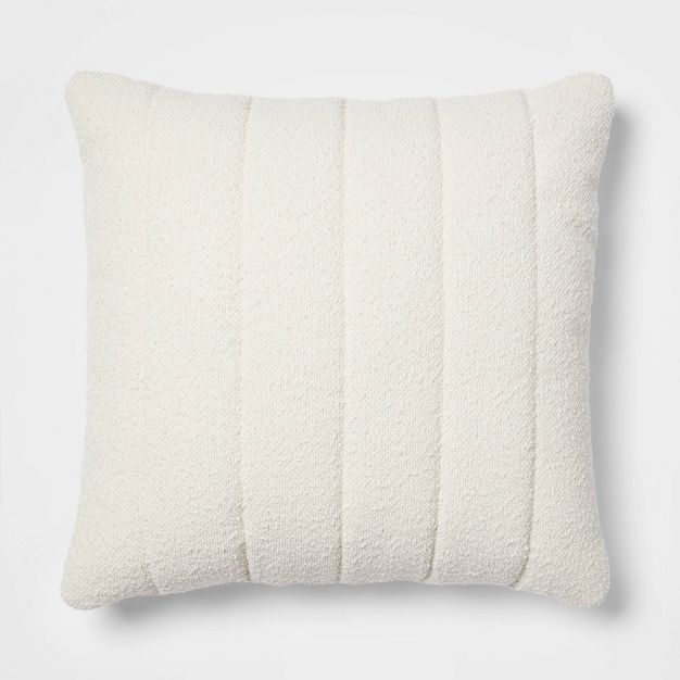 Oversized Channel Boucle Throw Pillow Cream - Threshold™ | Target