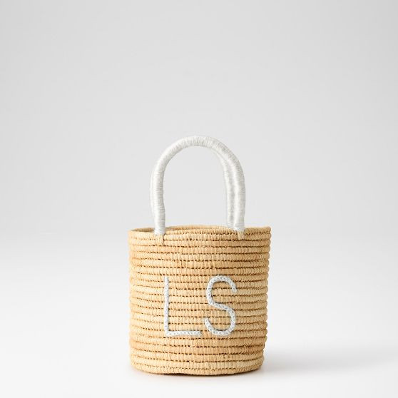 Hand Embroidered Raffia Handbag | Mark and Graham