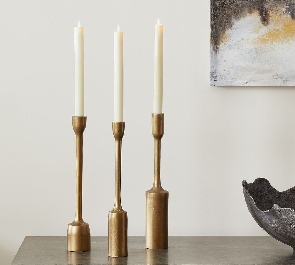 Barga Taper Candleholders - Set of 3 | Pottery Barn (US)